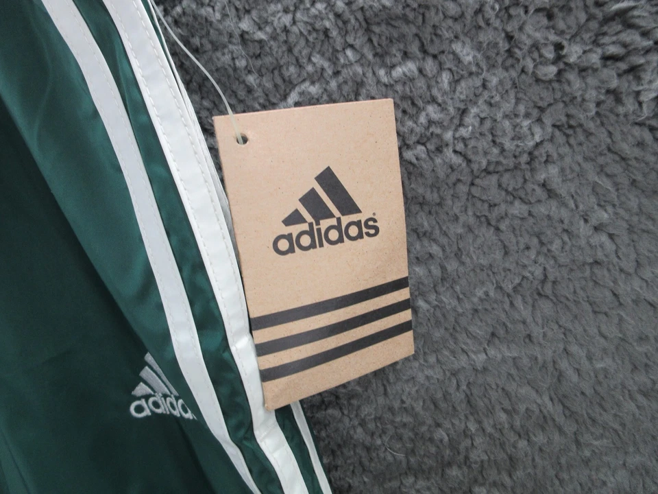 Nuevo con etiquetas Raro Años 90 Adidas Vintage Nylon Forrado Verde Pantalones de Pista Juveniles Grandes Foto 2 de 4