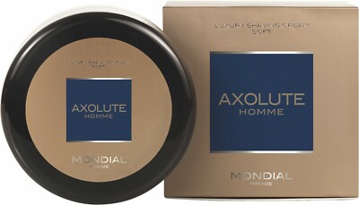 Shaving Cream Soft AXOLUTE MONDIAL Plexi Bowl 150ml CITRUS SCENT natural Italy