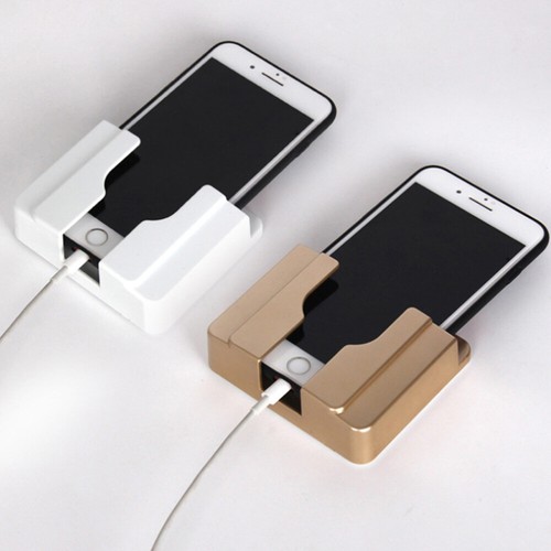 Wall-mounted Charging Rack Mobile Phone Holder for Bed Media Organizer - 第 8/12 張圖片