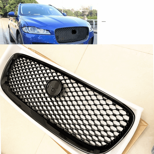 Black Front Upper Radiator Grille Mesh Grill For Jaguar XF XFR 2016 2017 2018