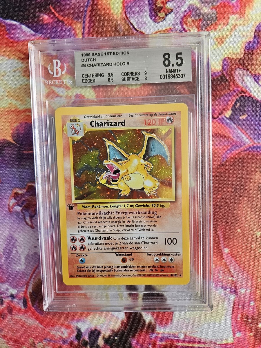 Pokemon 4/102 1st Edition Dutch Charizard BGS 8.5 | eBay