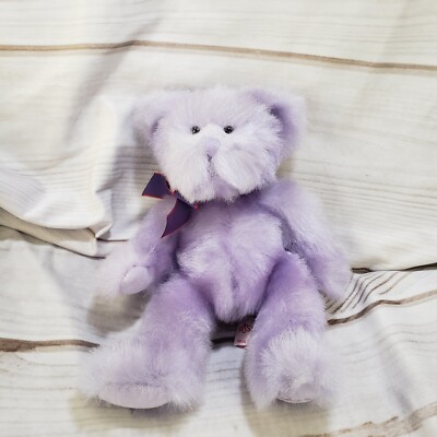 Russ Purple Teddy Bear Aphrodite Love Foot Fuzzy 10 Inch #4968