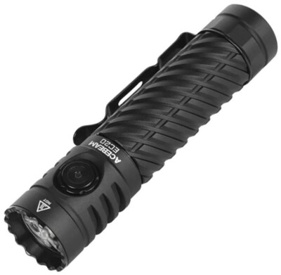 ACEBEAM EC20 Flashlight Black Nichia Rechargeable Resists Water/Impact Strobe