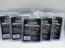 BCW Penny Card Soft Sleeves 5 Packs of 100 for Standard Sized Cards = 500