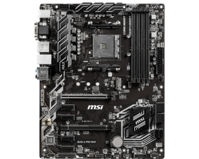 FOR MSI B450-A PRO MAX 64GB AM4 AMD VGA DVI-D HDMI ATX Motherboard