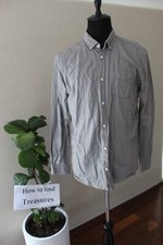 GZ 19 SIZE L COTTON ON BLUE LONG SLEEVE BUTTON COLLAR DRESS SHIRT MENS