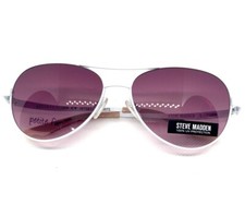 NEW STEVE MADDEN JETSETTER WHITE PURPLE GRADIENT AUTHENTIC SUNGLASSES 53-14-125