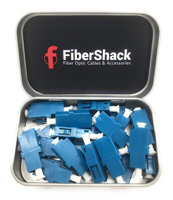 Fibershack - LC to LC Coupler Tin - 20 Pack - Single Mode LC Fiber Couplers. ...