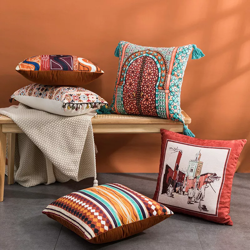 Colorful moroccan cheap throw pillows
