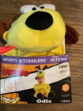 Garfield Odie Infant Costume Sz 6-12 Months Jumpsuit,2 Booties , Headpiece