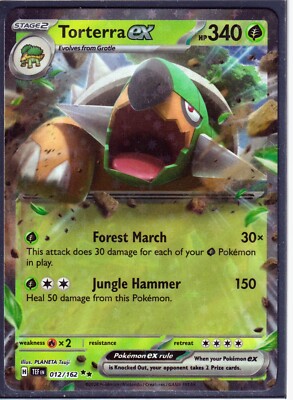 TORTERRA ex 12/162 DOUBLE RARE -TEMPORAL FORCES POKEMON- MINT | eBay