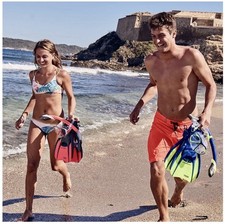 U.S. DIVERS SHREDDER SURF SNORKEL BODY BOARDING FINS MEDIUM TRAVEL SIZE NEW