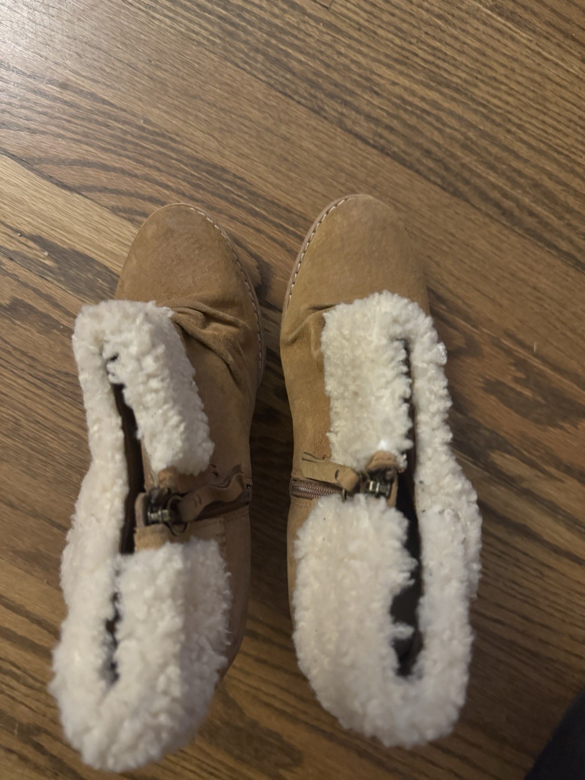 UGG GEORGETTE Ankle Platform Chestnut Nubuck Fur … - image 8