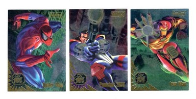 1995 FLAIR MARVEL ANNUAL 3-CARD DUO BLAST SET NM/MINT