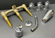 BRAND NEW - Gerber Three Handle Tub & Shower Kit w/ Valves, Trim and Shower Head