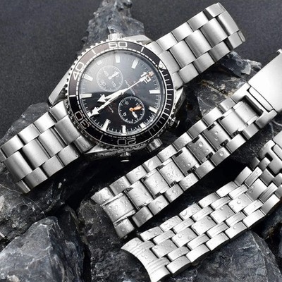22mm Stainless Steel Watch Band Strap For Omega Seamaster Planet Bracelet + Tool