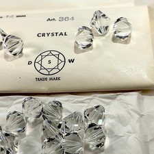 Swarovski Art. 364-5301 - 14mm clear Crystal 18pcs Vintage Bicone Beads SW259
