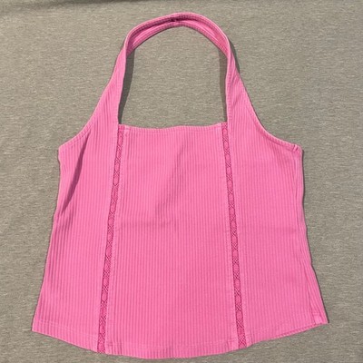 American Eagle Pink Halter Top Women s Size Medium Y2K Summer Sleeveless