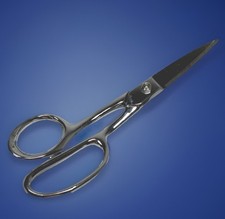 Gingher 8" Italy Chrome Dressmaker Shears Scissors Sewing Fabric Bent Handle