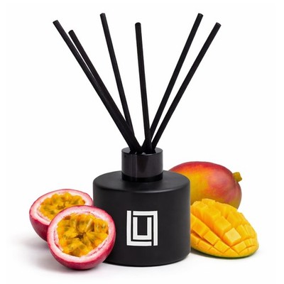 | Reed Diffuser Set | Passionfruit Infused Mango | 6 Reed Sticks | Scent Diff...