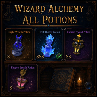 WIZARD ALCHEMY | ALL ITEMS | POTIONS