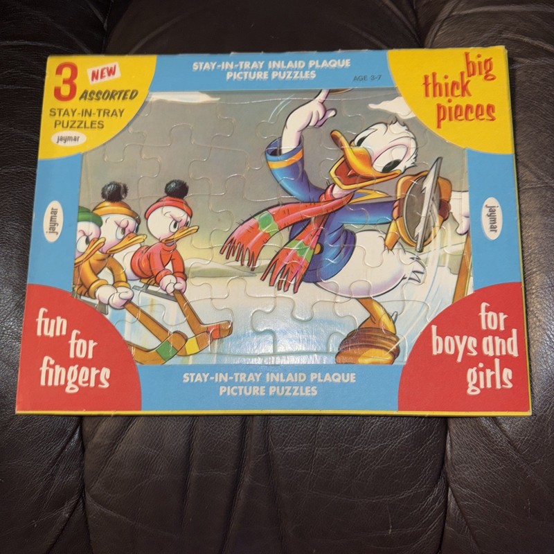 Vintage 1960s Mickey Mouse Club Jaymar Frame Tray Puzzles Qty 3 Made In USA EUC