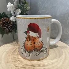 Funny Christmas Couples Mug Set Tinsel Tits & Jingle Balls Matching Mugs