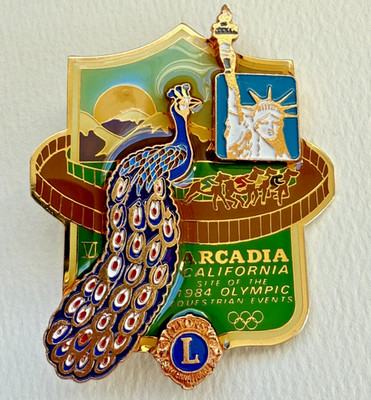 Lions Club International Pin Arcadia California 1984 Olympic Equestrian Events