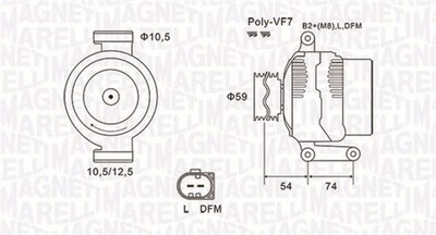 MAGNETI MARELLI Lichtmaschine Generator Lima 063731922010 14V für FORD TRANSIT
