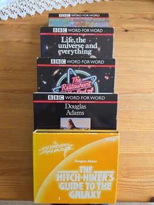 5 BBC CD Audio Books Douglas Adams The Hitchhikers Guide To The Galaxy