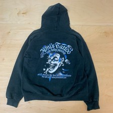Y2K Tattoo Shop Hanes Print Pro Zip Up Hoodie Sz Medium