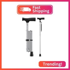 HoneyBull Walking Cane  Single Tip Canes for Men  Women, Foldable, Adjustable,