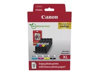 Canon CLI-551XL / 6443B008 Tinten Sparset Cyan, Magenta, Gelb, Schwarz (4 StüCk)