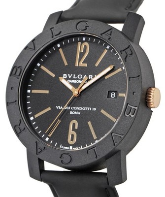 BVLGARI BBP40BCGLD Carbon Gold Black Automatic Men's Watch New in