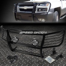 Black Brush Grille Guardround Clear Fog Light For 02-06 Avalanche W Cladding