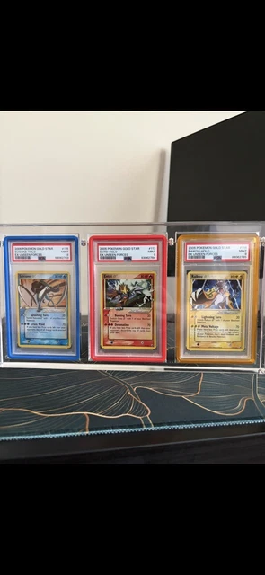 2005 POKEMON GOLD STAR EX UNSEEN FORCES #113 #114 #115 SEQUENTIAL SET PSA 9