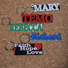 Personalised 3D Printed Name Keychain Custom Name Keyring Bag Charm