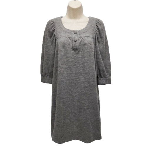 Vince Gray Wool Lined Baby Doll Dress Women's S