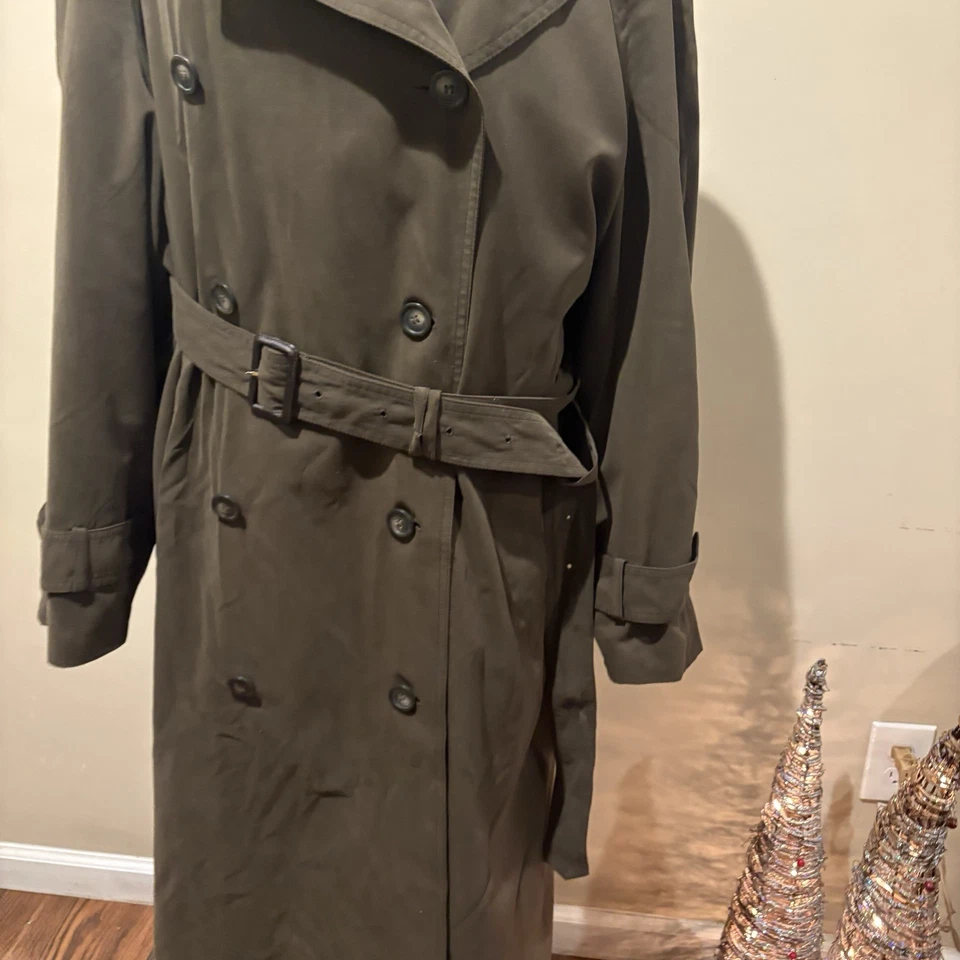 Gabardina Ralph Lauren Para Hombres Lana Blnd Extraíble Cremallera Forro Talla 44L Foto 2 de 4