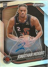 2024-25 Panini Prizm Jonathan Mogbo Silver Prizm Auto SP RC Toronto Raptors