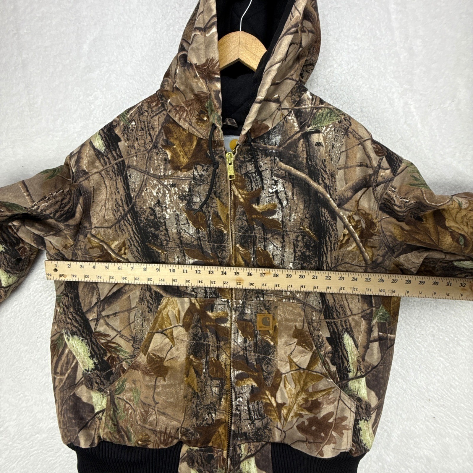 Carhartt Active Hunting Jacket Quilt Lined Mens XL J221 CAP Camo Logo EUC image 5