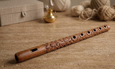 Hand-Carved Wooden Flute