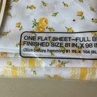 JC PENNEY FASHION 70’s VINTAGE YELLOW ROSES STRIPES LACE DOUBLE SHEET SET MIP — photo 5