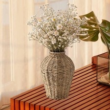 Woven Dried Flower Vase Tabletop Decor Lightweight Multifunctional Decorative
