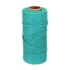 4mm x 87 Yard Elegant Green Cotton Macrame Rope, Single Strand Macrame Cord