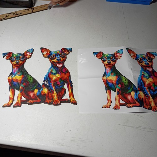 Puzzle miniature en bois Premier Pinscher jumeau - Photo 4/8