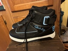 Zapatos de tenis Patrick Ewing #33 espalda con correa, negro y azul claro talla 10,5