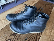 Red Wing 2951 Rover Black Leather Work Boots with Cushion Crepe Sole Size 9