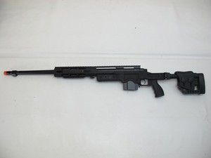 BBTAC Airsoft Rifle MB4411D Bolt Action Sniper w/ Scope and Bipod - BLACK