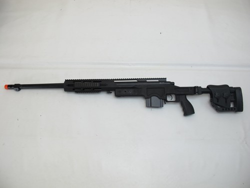 BBTAC Airsoft Rifle MB4411D Bolt Action Sniper w/ Scope and Bipod - BLACK